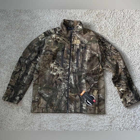 ⭐️HP NWT Under Armour Stealth MidSeason Wool Jacket RealTree Xtra 1297441 SZ XL - Picture 2 of 12